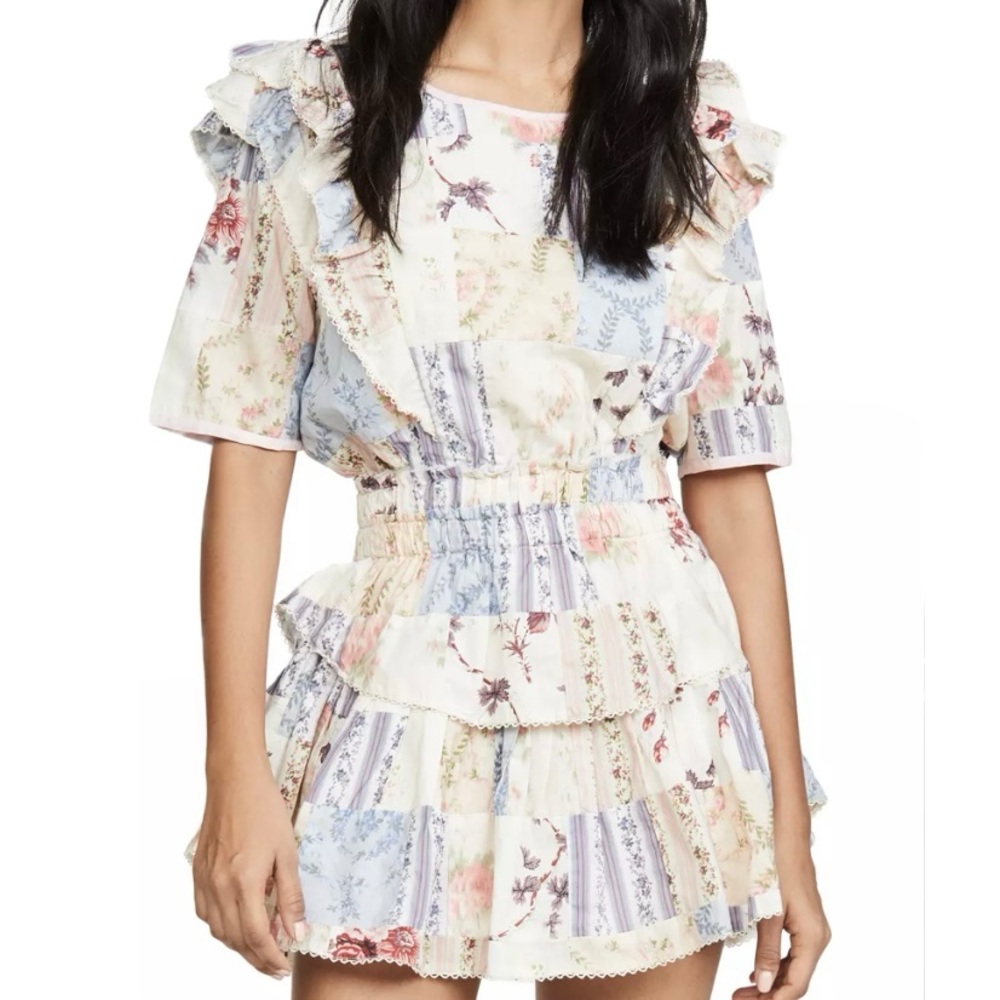NWT LoveShackFancy Natasha Patchwork Dress